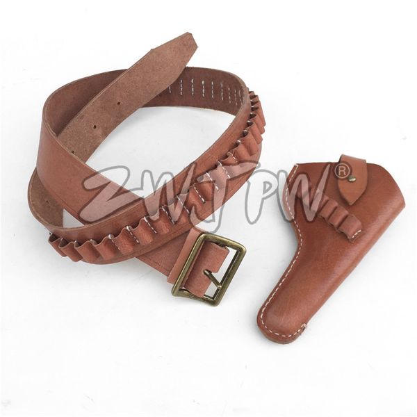 

brown leather holster belt vintage 5" or 6" revolver