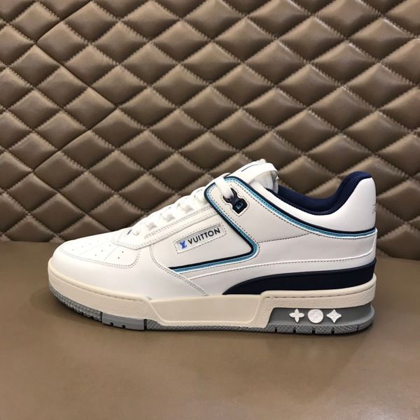 

men's casual shoes leather low-sneakers add lace up color flat shoes wild basketball shoes 2, Red;white