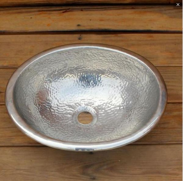 

oval copper vanitysink hand hammered bathroom sink copper basin polished copper