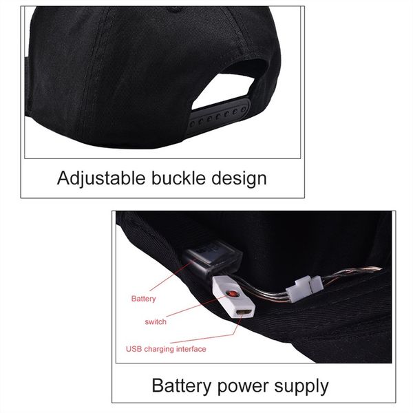 

party led light hat bluetooth led hat programmable scrolling message display board baseball cap self-editing cap dropshipping