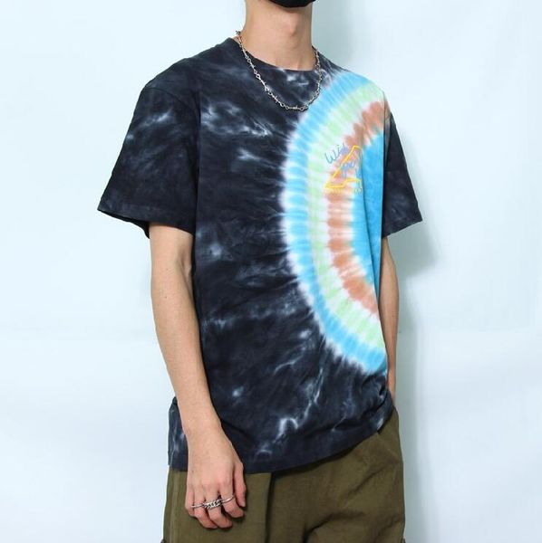 

2020 summer mens designer tie-dyed printed t shirts fashion streetwear harajuku hipster punk rock short sleeve tee hd911, White;black