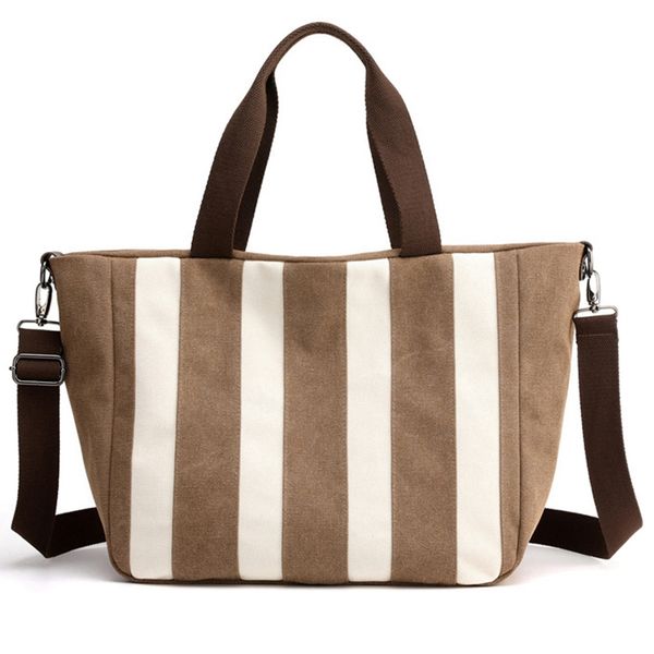 

дамы холст сумка сумка лоскутной stripes модного классический ретро плечо дорожная сумка сумка