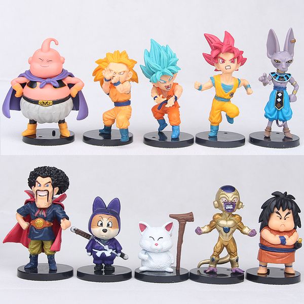 

5-10cm dragon ball z action figures toys cartoon 10 styles goku vegeta siah dolls model deskdecoration c1741