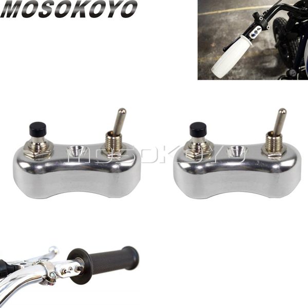 

7/8" 1" mini handlebar switch button light flasher horn switches block 22mm/25mm bar push on switches for cafe racer chopper