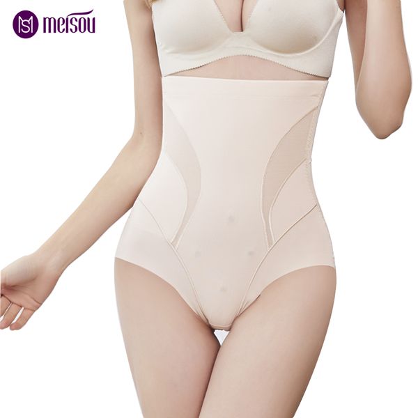 

meisou women high waist shaper panties tummy slimming sheath corrective underwear for weight loss shapewear body shaper, Black;white