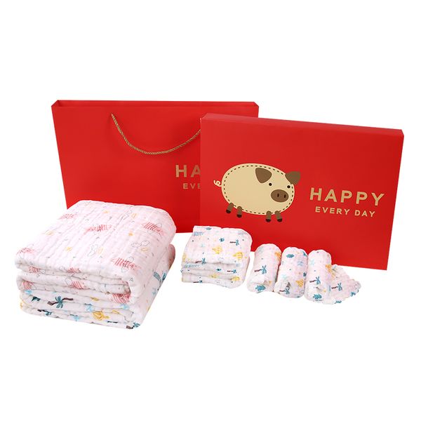 

spiritkids cotton gauze bath towel 6-layer 10-layer gauze bath towel baby shou pa jin towel set