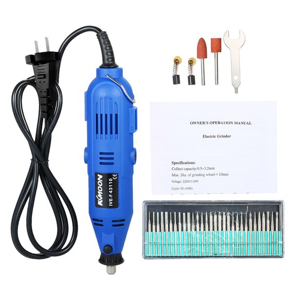

kkmoon electric grinder set electric drill grinding rotary tool with 35pcs milling polishing drilling engraving accessories