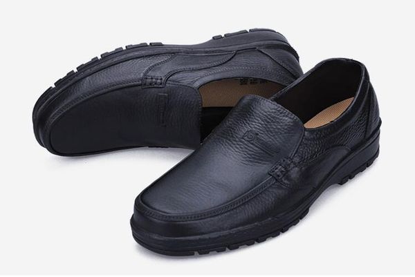 

plus size waterproof work wear shoes chef shoes for men, Black