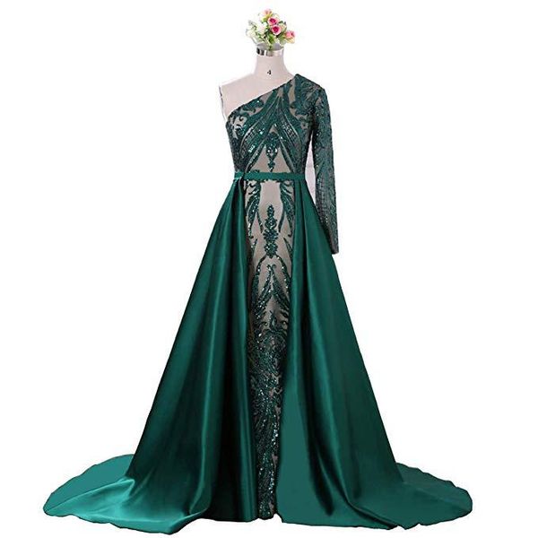 

real p dark green elegant evening formal dresses 2019 african cocktail party dresses plus size evening gowns detachable trains, Black;red