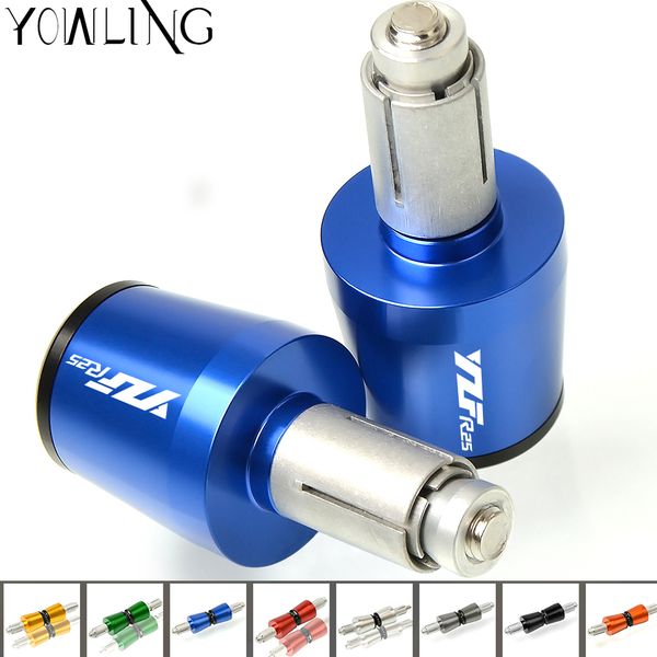 

7/8"22mm cnc aluminum motorcycle handlebar bar bike grip ends weights plug for yamaha yzfr25 yzf r25 yzf-r25 2015 2016 2017 2018