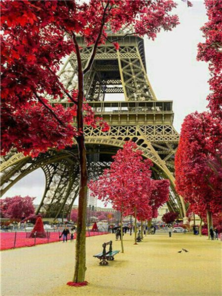 

paintings diamond paint eiffel tower 5d painting cross stitch full drill round