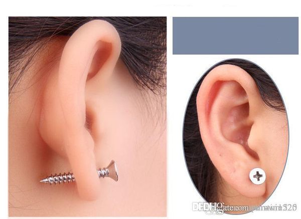 

мини-стад серьги винты дизайн ювелирных изделий оптовая позолоченные бусы серьги стержня для женщин и мужчин новый дизайн серьги, Golden;silver