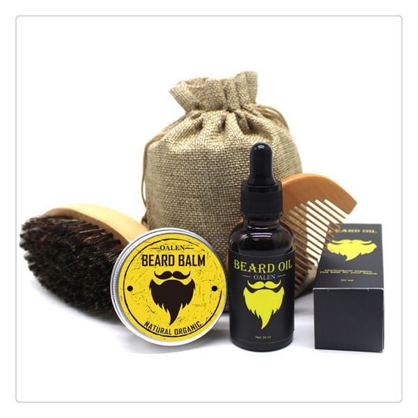 

Men Moustache Cream Beard Oil Kit with Moustache Bread Comb Brush Storage Bag Hair Combs Storage Bag Hair Brushes