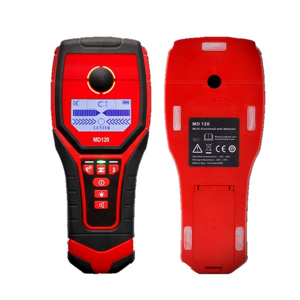 

многофункциональный детектор металла md120 металла медь вуд ac live wire шпильки wall scanner wall диагностические средства звуковой сигнал