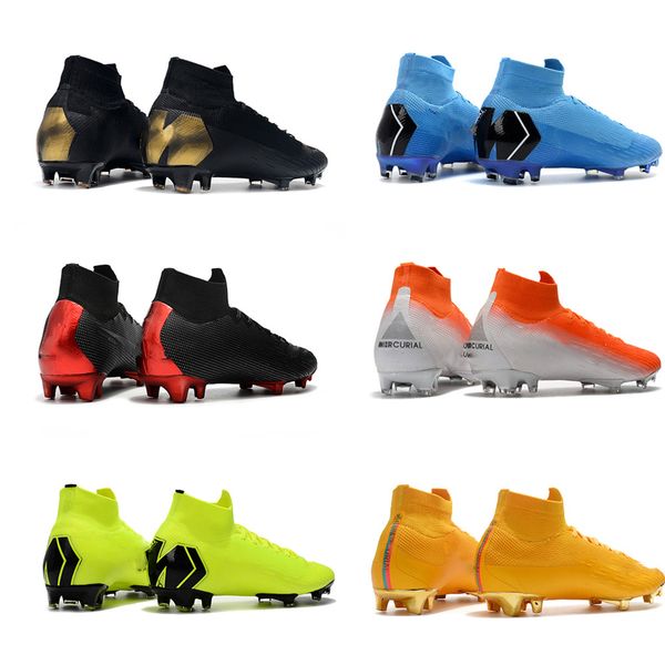 

2019 mens soccer shoes mercurial vii elite cr7 ronaldo fg soccer cleats mercurial superfly vi 360 outdoor football boots high quality