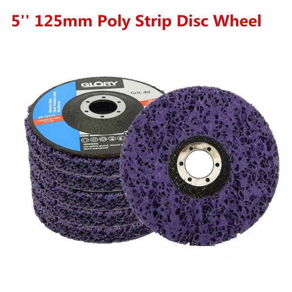 

2 x 4.5" poly strip disc wheel car paint for angle grinders rust removal clean angle grinder abrasive disc 115mm