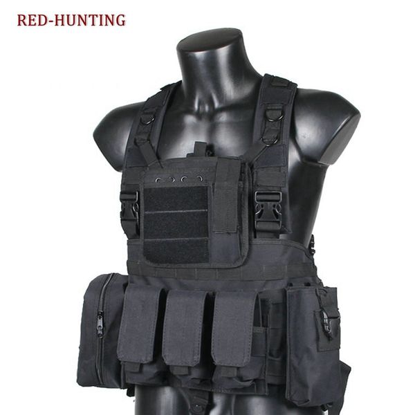 

tactical adjustable rrv combat vest weighted camo workout weight vest paintball molle army assault, Camo;black