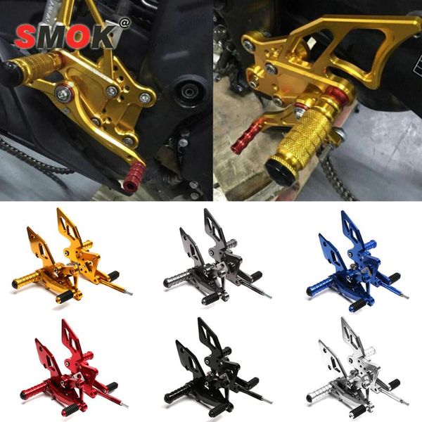 

smok motorcycle accessories cnc aluminum adjustable rear sets rearset footrest foot rests pegs for yamaha yzf r3 r25 2014-2016
