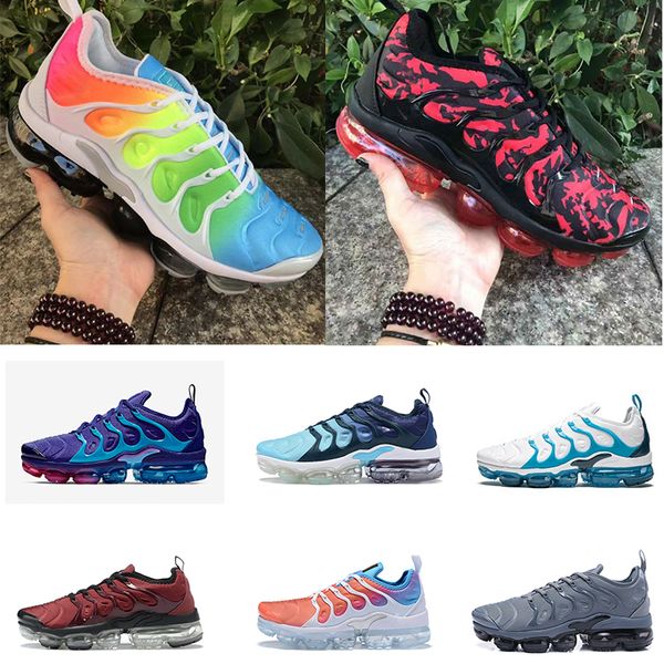 

2019 tn plus sunset w red violet blue running shoes sports sneaker neweat color mens women 36-45