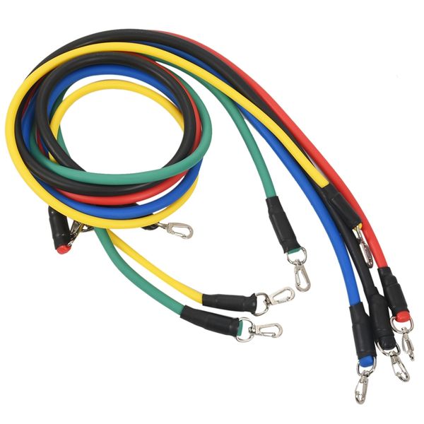 

сопротивления полосы набор для йоги abs пилатес фитнес упражнения тренировки 11 штук, Black;white