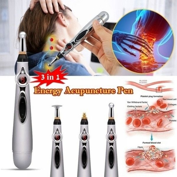 

new electronic 3-in-1 acupuncture pen electric meridians laser therapy heal massage pen meridian energy relief pain tools