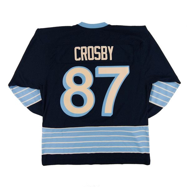 

custom pittsburgh penguins 87 sidney crosby navy winter classic 2011 premier hockey jerseys stitched brand logos customized size s-6xl, Black