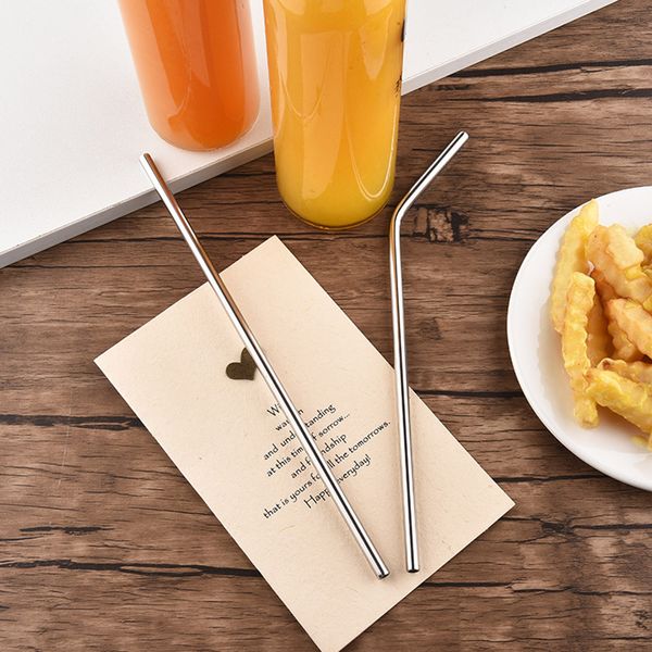 

elenxs brand stainless steel drinking straw set reusable portable drinking straws for with cleaning brush bar accessories new