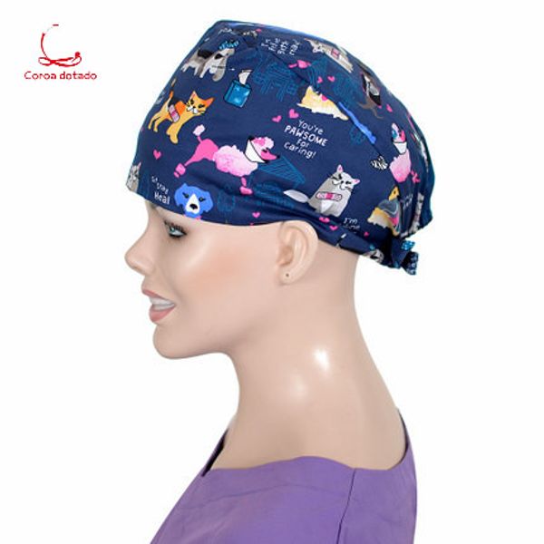 

dental beauty salon full cotton doctors and nurses pure cotton european and american printing gourd hat