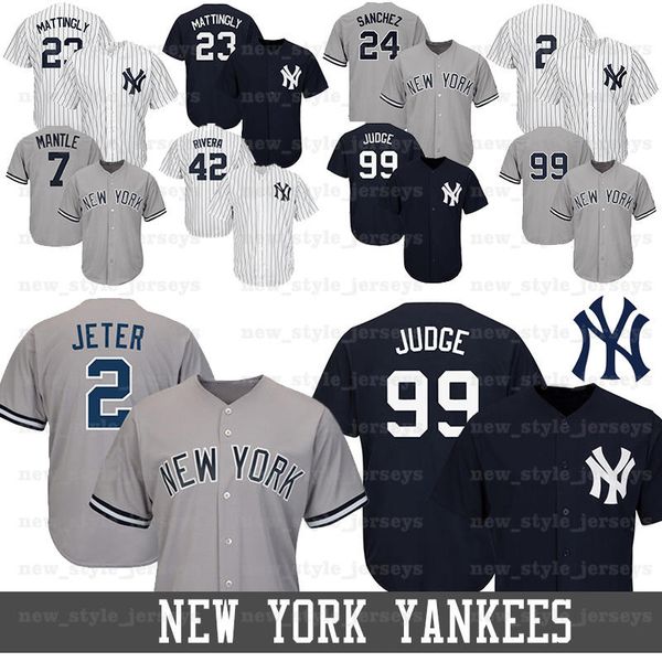 

99 aaron judge new york men yankee jer ey 2 derek jeter 7 mickey mantle 27 giancarlo tanton 42 mariano rivera ba eball jer ey