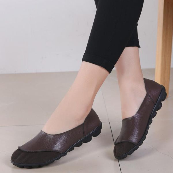 

mixed colors soft bottom loafers women lazy shoes spring comfortable flat shoes for woman slip-on breathable single, Black