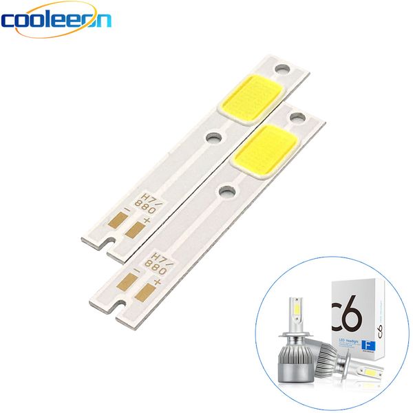 

2pcs cob led strip for c6 car headlight bulbs h1 h4 h7 hb3 hb4 880 h13 9004 9007 auto headlamp light source c6 cob chip 6500k