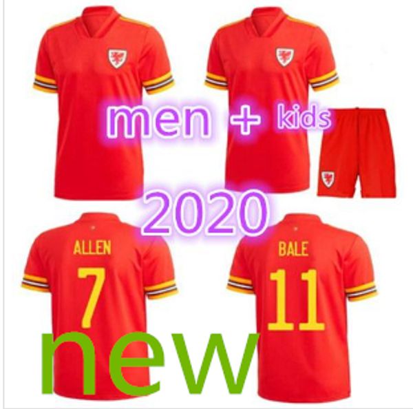 

19 20 уэльс футбол джерси джеймс евро 2020 уэльс главная kit bale футбол рубашка ramsey mens uniform kids kit vokes allen b.davies футбол ру, Black;yellow