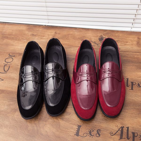 

fashion shoes 2019 autumn black loafers non-slip waterproof men's comfortable suede flat bottom