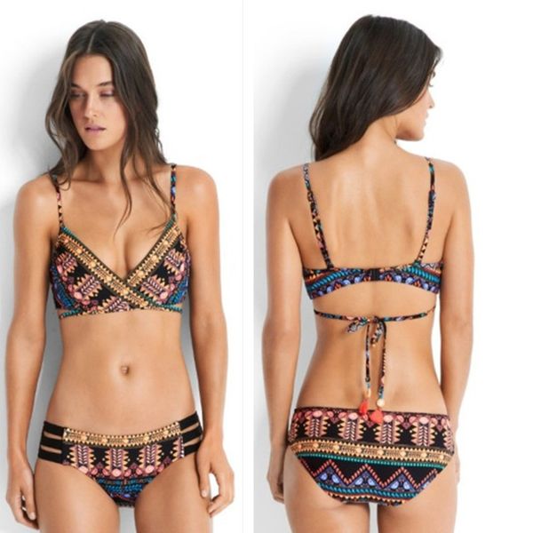 designer print bikini