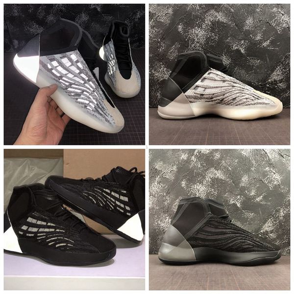 

2020 new mens quantum basketball shoes for men triple black zebra kanye west not reflective sports sneakers men trainers des chaussures