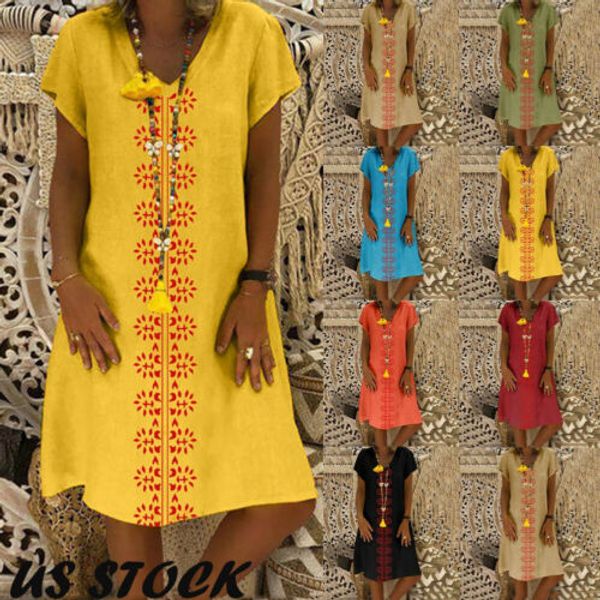 

лето 2019 женщины без рукавов boho dress holiday повседневная мини сарафан пляжная вечеринка элегантные платья кафтан плюс размер 3xl, Black;gray