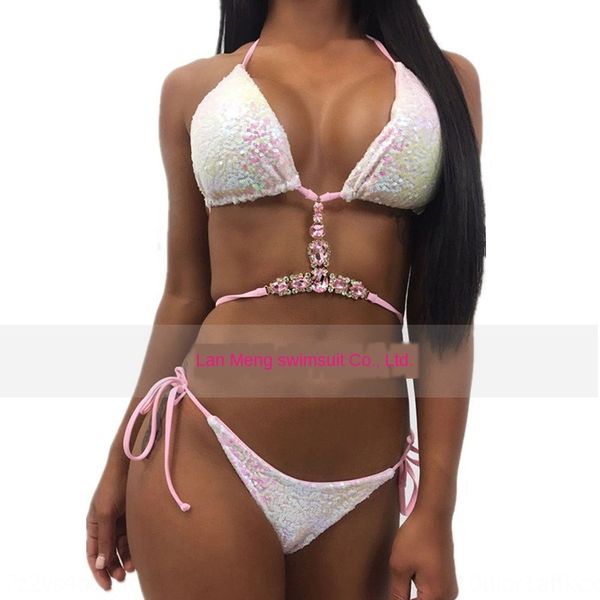 

2020 sequins 2020 swimsuit bikini sequins bikini swimsuit, White;black