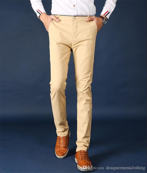 

мода zipper fly с карманный брюки прямые проектировщик середина талии вскользь карандаш брюки лето мужская одежда, Black