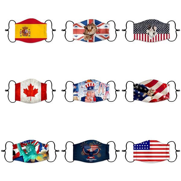 

child designer active protective masks boys girls cartoon mouth face masks breathable earloop washable reusable cotton mas #7721
