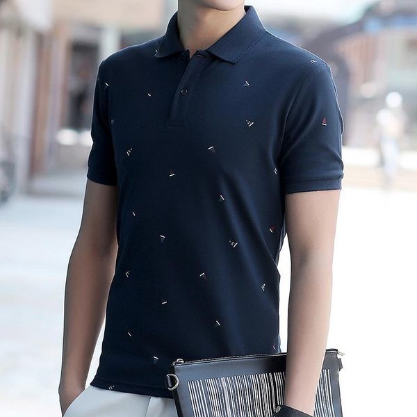 

pop2019 лето поло без подкладки верхняя одежда мужской с коротким рукавом печати т жалость мужская одежда, White;black