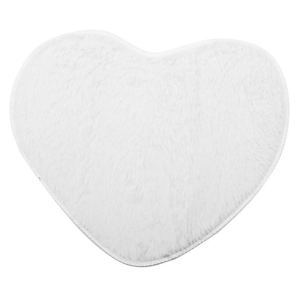 

fashion modern decorative shaggy heart soft faux fur rug sheepskin bedroom kid girls mat white