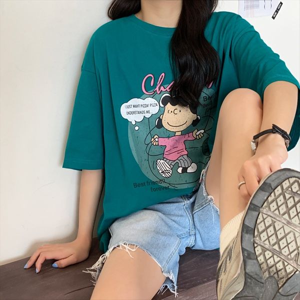 

loose harajuku all-match student half sleeve fashion loose harajuku all-match student half sleeve fashion, White