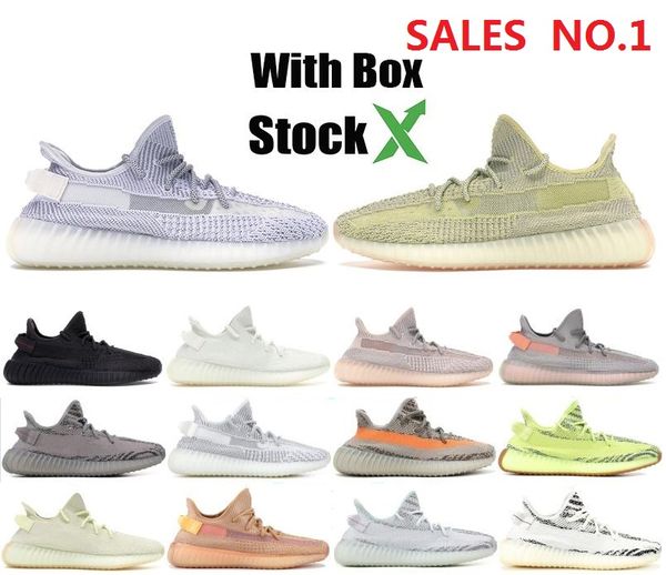 

горячий черный 2019 kanye мужская обувь glow cream white zebra blue tint женщины спортивные кроссовки antlia роскошные дизайнерские кроссовк