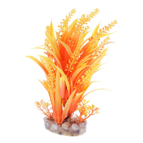

artificial plastic plant aquarium reptiles tank decoration landscaping orange yellow/ purple/ green