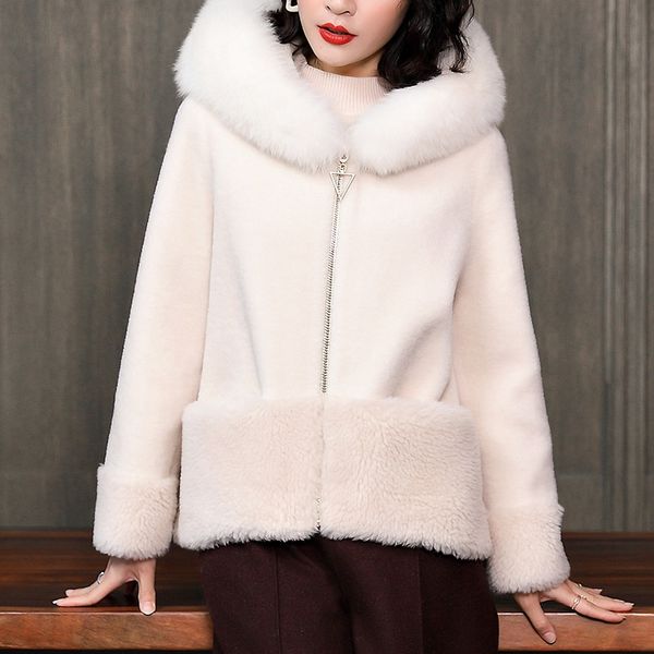 

2019 нов женин 100% нађѬална еѬ ов кђѬки капоном меовой оделки мо, Black