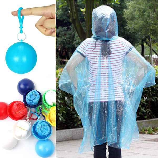 Tragbare Mode Einmaliger Regenmantel Ball Einweg-Regenmäntel Poncho Regenbekleidung Reise Regenmantel Regenbekleidung für Camping Angeln DHL