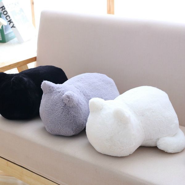 

a cat boy lovely fat back cat plush doll pillow floor pillow cojines decorativos para sofa soft short plush cushion