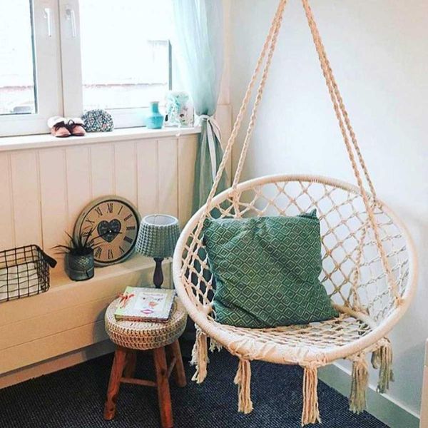 

nordic hammock handmade knitted garden bedroom balcony dormitory outdoor kids swing bed swinging hanging chair hammock