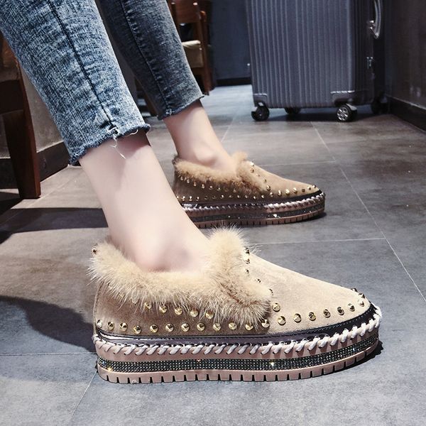 

nurse shoes round toe 2019 fashion women's casual female sneakers all-match clogs platform loafers fur rivets studs nursing, Black