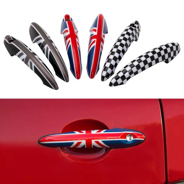 

2pcs union jack car door handle cover stickers decal for mini cooper jcw r55 clubman r56 r57 r58 r59 r61 car styling accessories